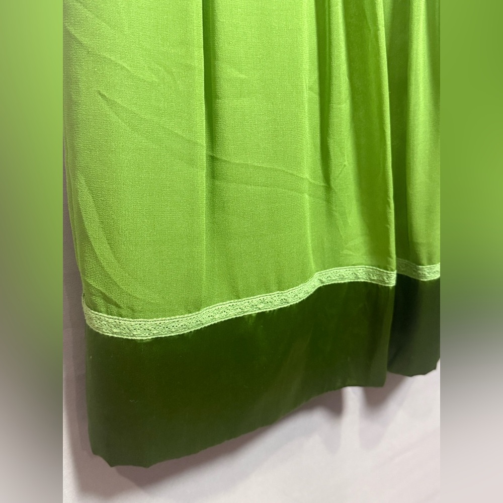 Laundry‎ By Shelli Segal Silk Green Dress Y2K, Size 8 - Picture 5 of 9